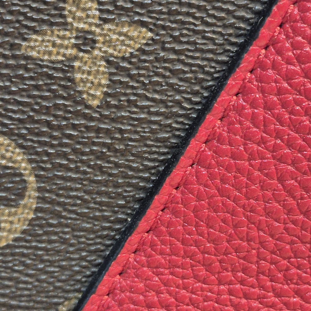Louis Vuitton Red and Monogram Leather Purse - Picture 3 of 16